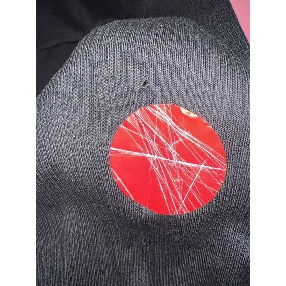 NWT Zara M DRESS ribbed BLACK long Stretchy Comfy SLIT - Picture 3 of 4